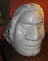Large Face, Sculpture in Alabaster